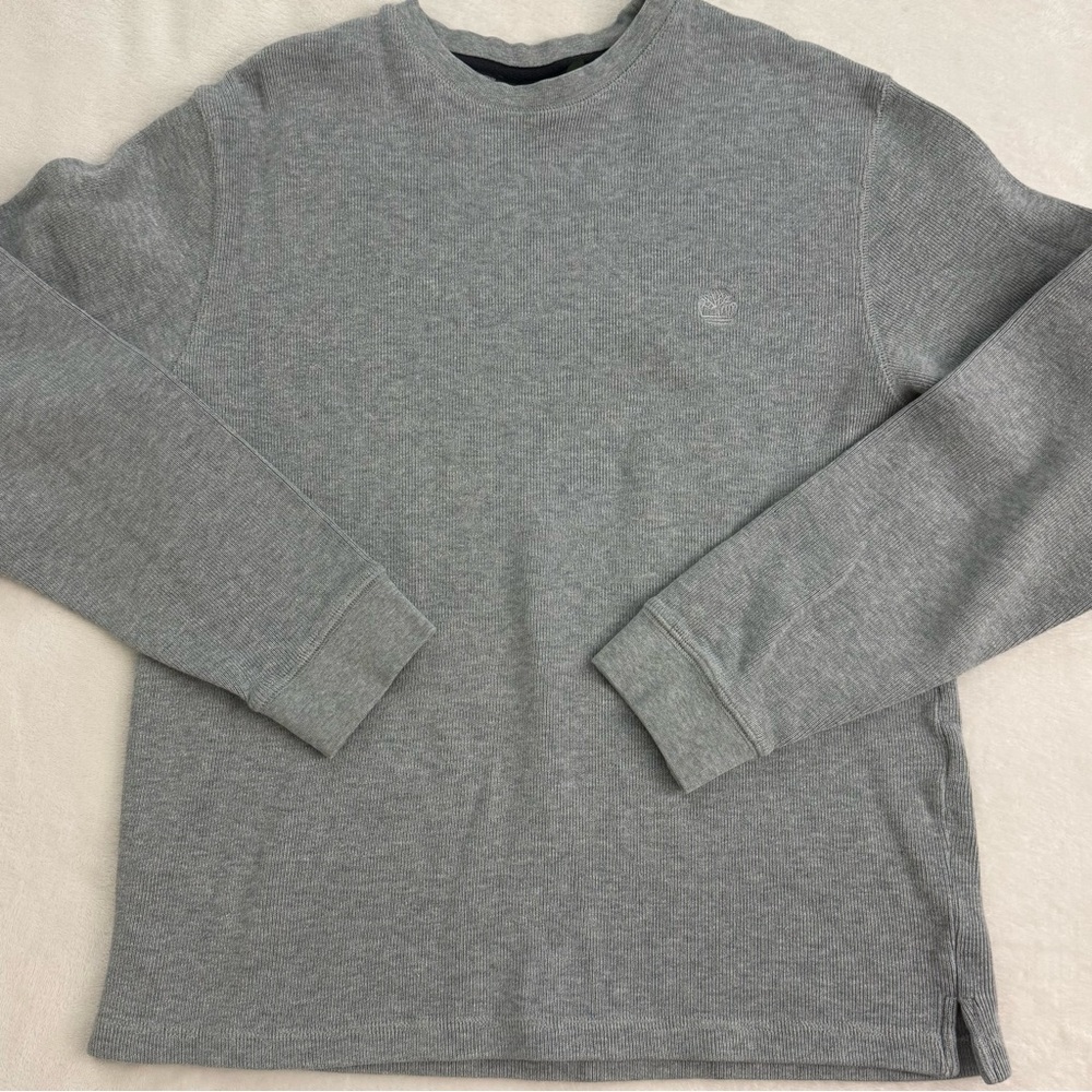 Classic Gray Crewneck Long Sleeve Men's Heavy Shirt